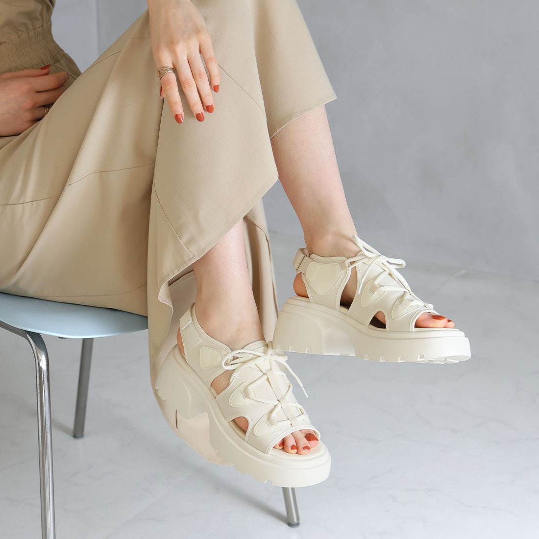 【VIVIENNE WESTWOOD 】レースアップサンダル★国内発関税込 ヴィヴィアン VIVIAN 厚底レースアップスニーカーサンダル