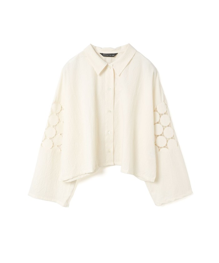 セール 20%OFF】mizuiro ind レースミックスボックスシャツ
