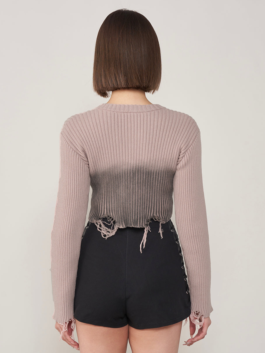 Darich スプレーデザインニットトップス ダーリッチ Darich スプレーデザインニットトップス(507945060
