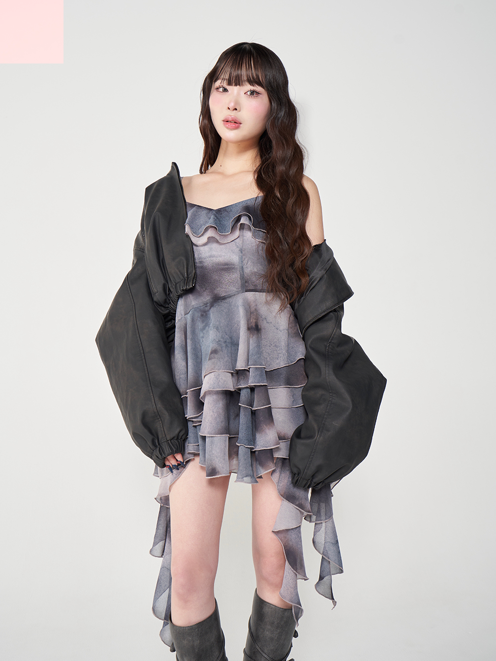 ダーリッチ Darich イレヘムタイダイフリルミニワンピース ダーリッチ Darich イレヘムタイダイフリルミニワンピース