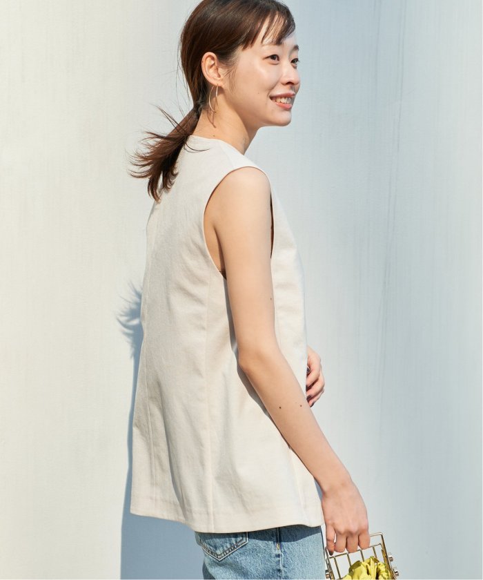 plage sandy linenジレ　美品 sandy linen ジレ（ジレ）｜Plage（プラージュ）の通販