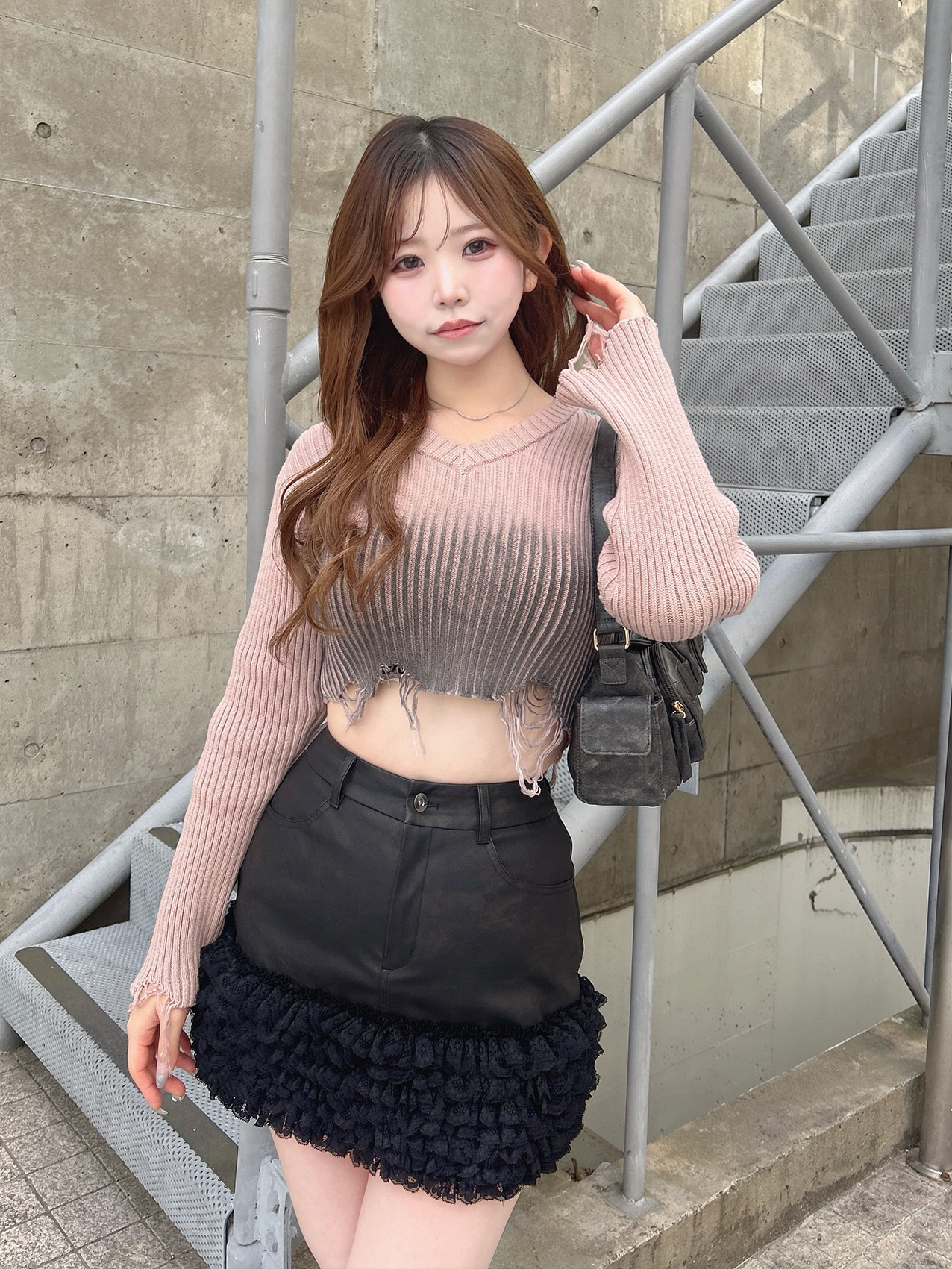 ダーリッチ Darich スプレーデザインニットトップス(507945060