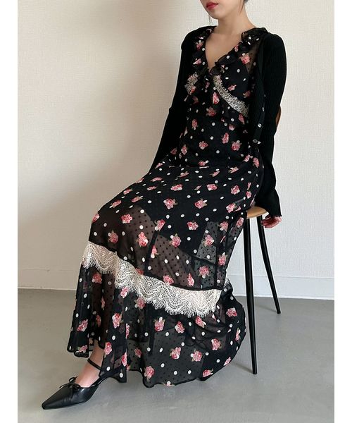 【LILY BROWN × ANNA SUI】バリエ柄ワンピース LILY BROWN × ANNA SUI】バリエ柄ワンピース(マキシ・ロング
