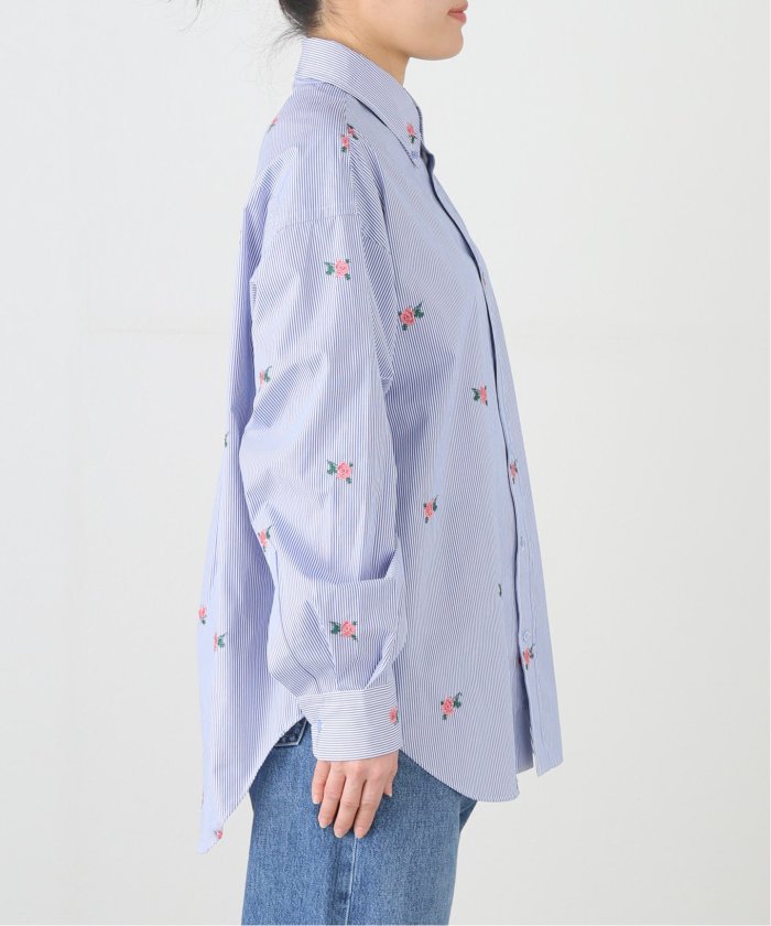 JANE SMITH/ジェーンスミス】FLOWER EMBROIDERY B.D SHIRT