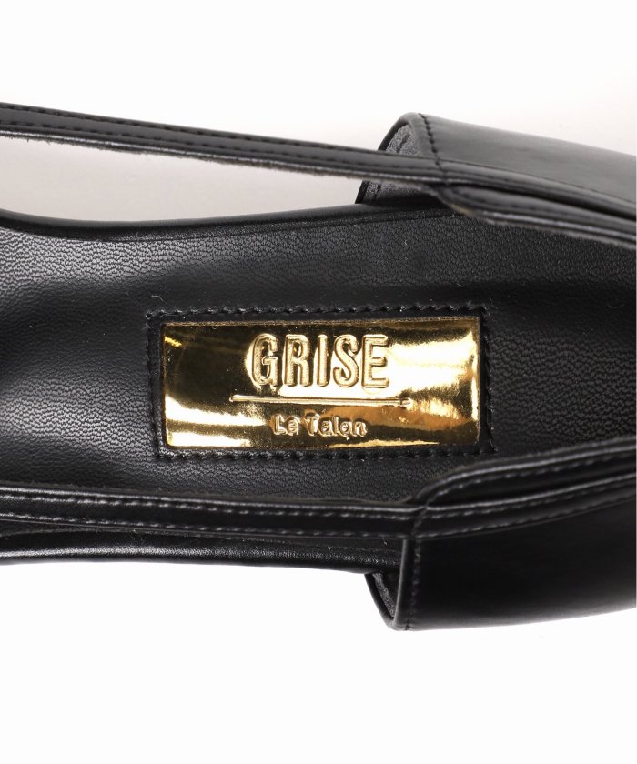 GRISE4cmナロースクエアカットセパレートパンプス(507957701