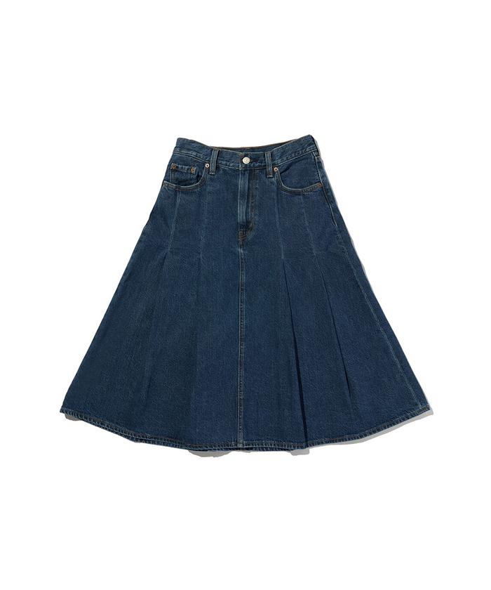 セール20%OFF】PLEATED ミニスカート ダークインディゴ セール20%OFF】PLEATED ミニスカート ダークインディゴ