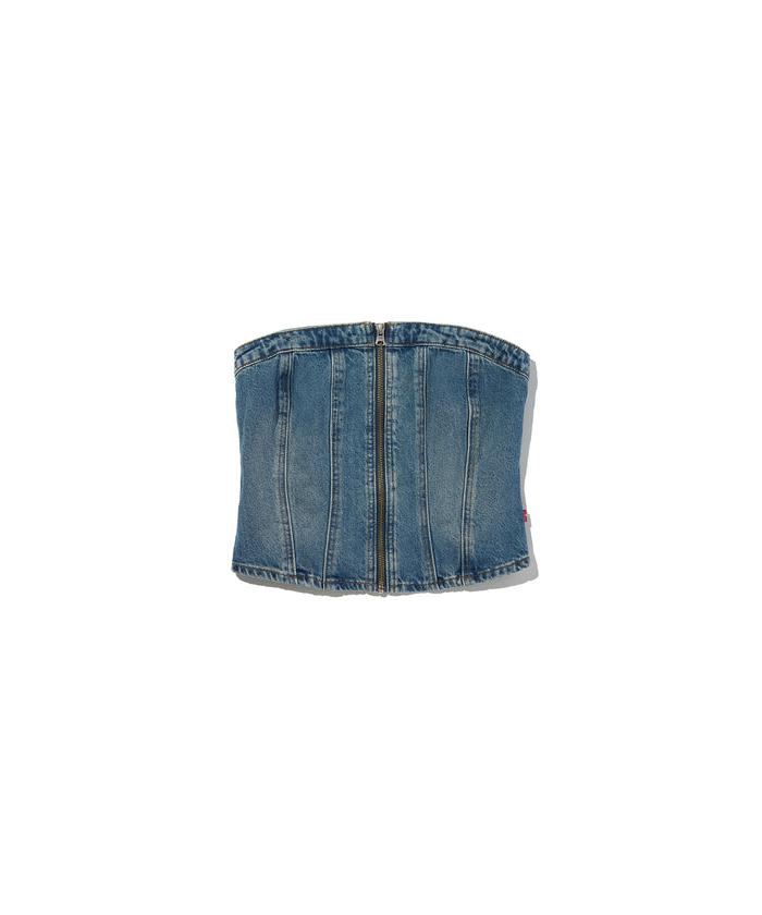 ハイク　デニムビスチェ HYKE(ハイク)24SS注目アイテム「デニム クロップド トップス」の