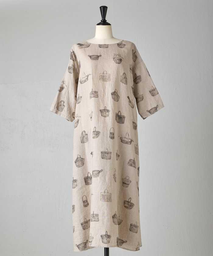 数点限定　BEARDSLEY(ビアズリー)かご柄前後ワンピース BEARDSLEY - 数点限定 BEARDSLEY(ビアズリー)かご柄前後