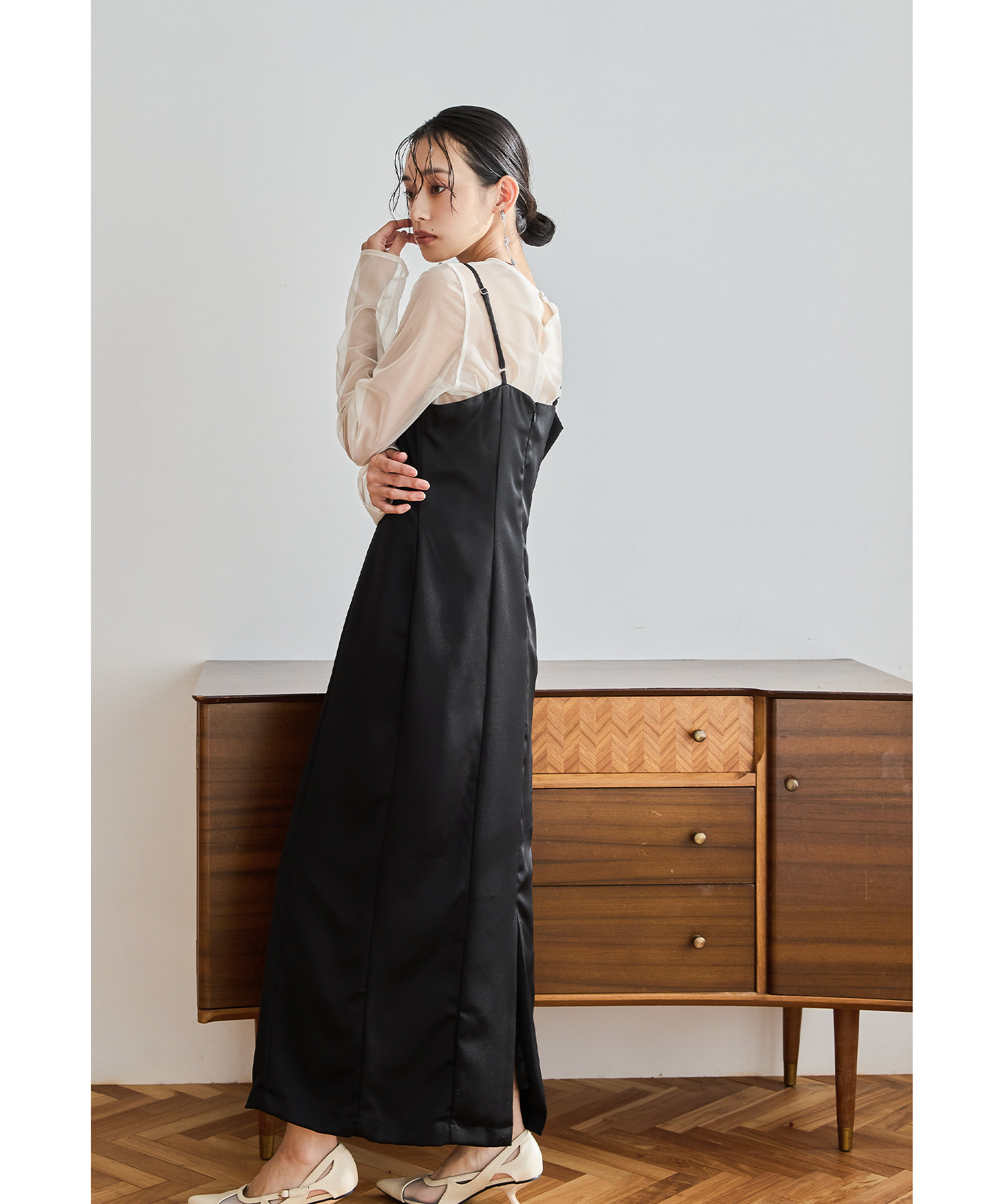 ニアナ niana タフタチュールベストセットドレス 3点セット
