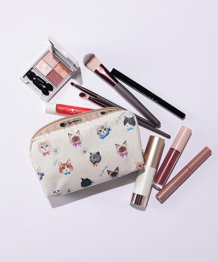 ■LeSportsac■RECTANGULAR COSMETICキュリアスキャッツ COSMETIC CLUTCHキュリアスキャッツ（ポーチ）｜LeSportsac