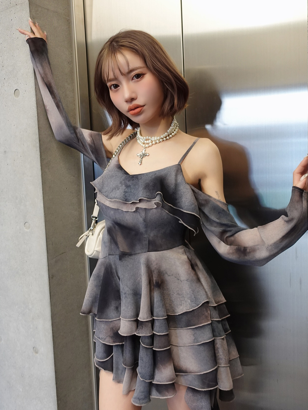 ダーリッチ Darich イレヘムタイダイフリルミニワンピース ダーリッチ Darich イレヘムタイダイフリルミニワンピース