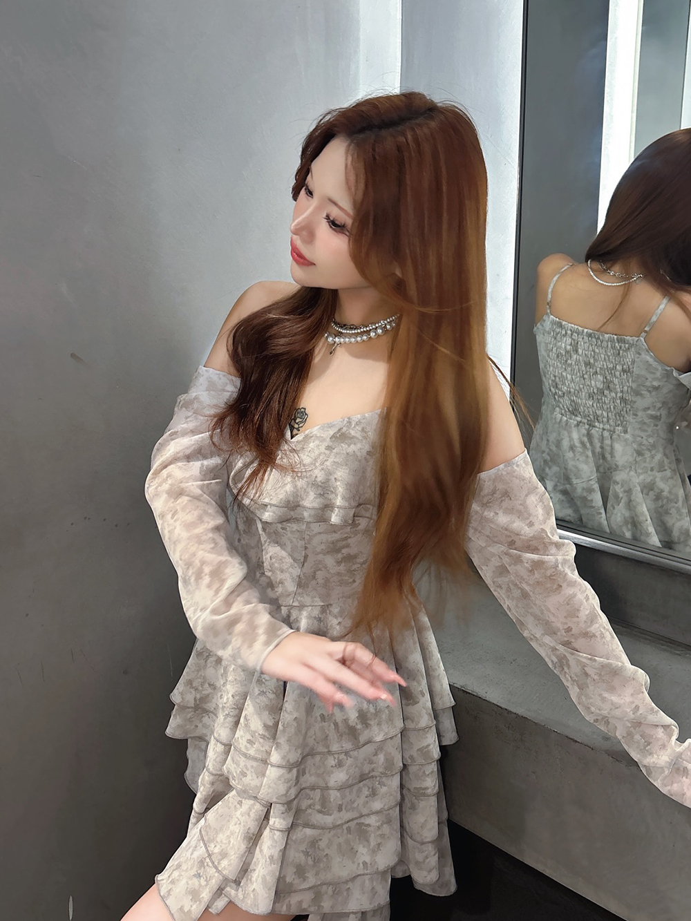 ダーリッチ Darich イレヘムタイダイフリルミニワンピース ダーリッチ Darich イレヘムタイダイフリルミニワンピース