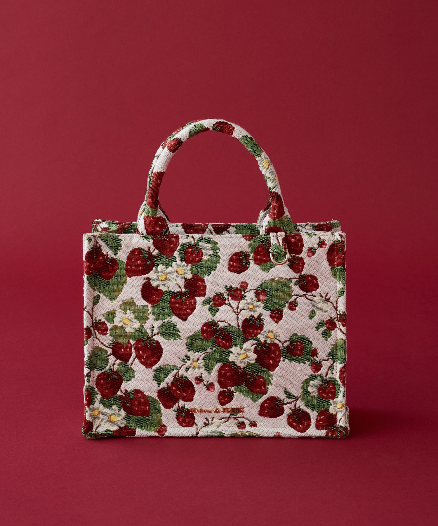 メゾン ド フルール Maison de FLEUR イチゴ柄ゴブランスクエア