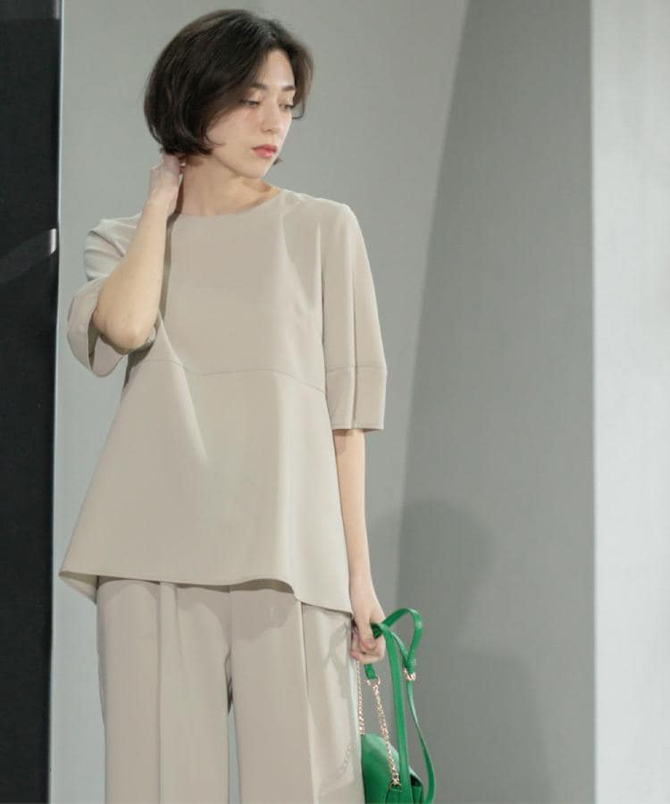 6色展開》ストレッチペプラムブラウス/セットアップ対応【洗濯機