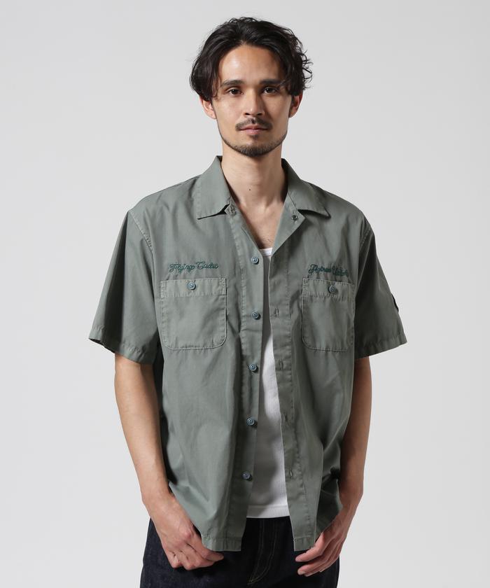 国内発送/本物保証/AVIREX フェイド 半袖ワークシャツ おしゃれ AVIREX アヴィレックス FADED WORK SHIRT 'USAFA' 半袖シャツ