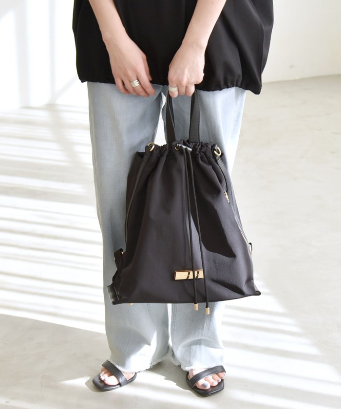 quaranliel 3way ラインショルダー リュックサック トートバッグ quaranciel: 3way ラインショルダー リュックサック トート