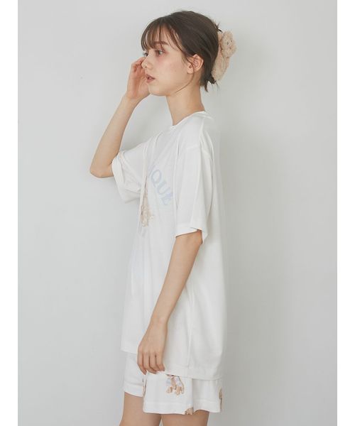 ジェラートピケ　トイプードルワンポイントTシャツ&ロングパンツ ラッピング済み】トイプードルワンポイントTシャツ＆ロング
