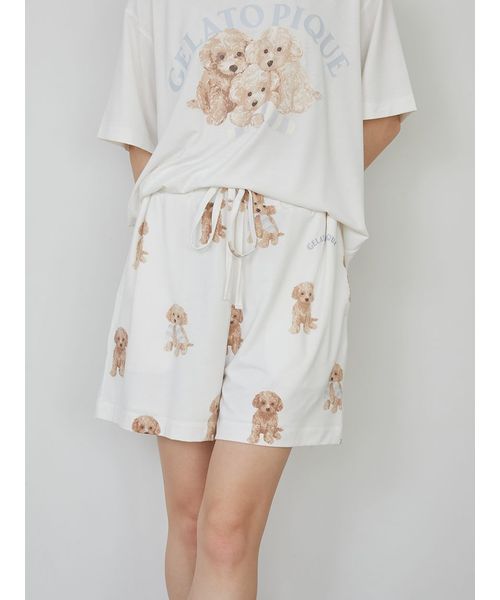 最終値下げ トイプードル柄ビッグTシャツ ショートパンツセット 最終値下げ トイプードル柄ビッグTシャツ ショートパンツセット