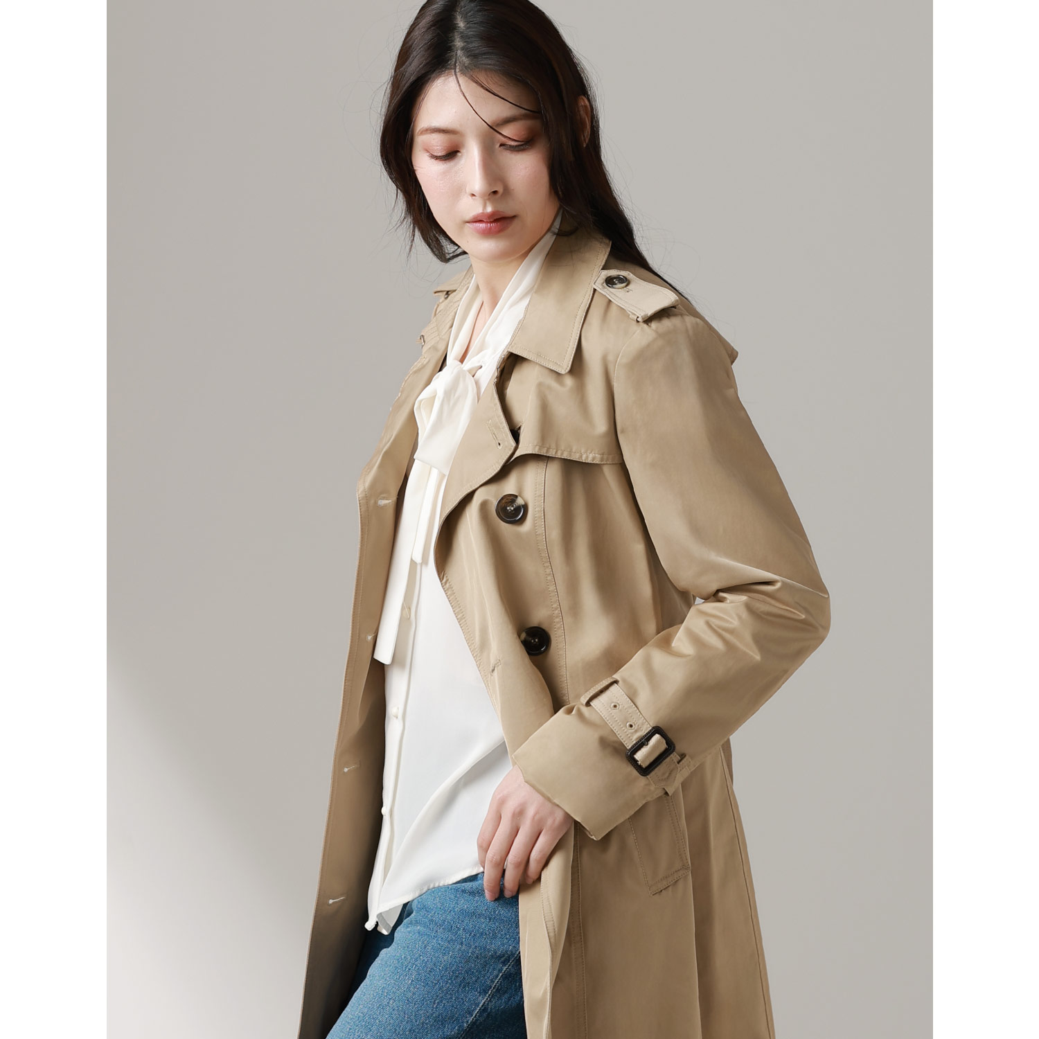 楽天市場】【10％OFFクーポン】フレア トレンチコート