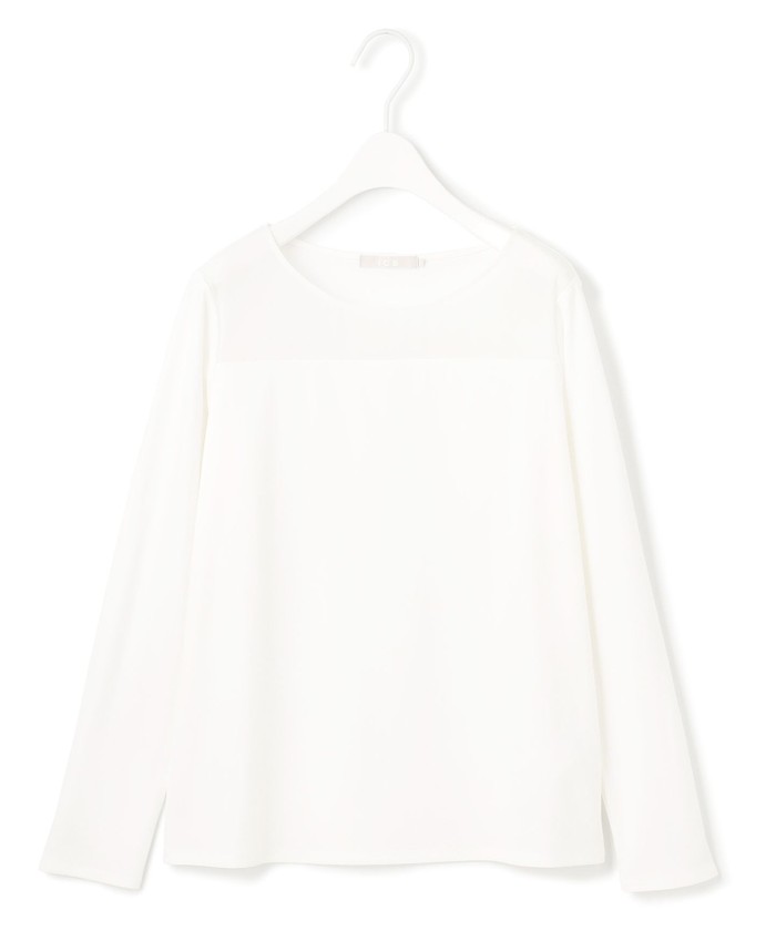 【洗える】 PlaXフィラメントジャージー シアーコンビカットソー セール 40%OFF】【洗える】 PlaXフィラメントジャージー シアー