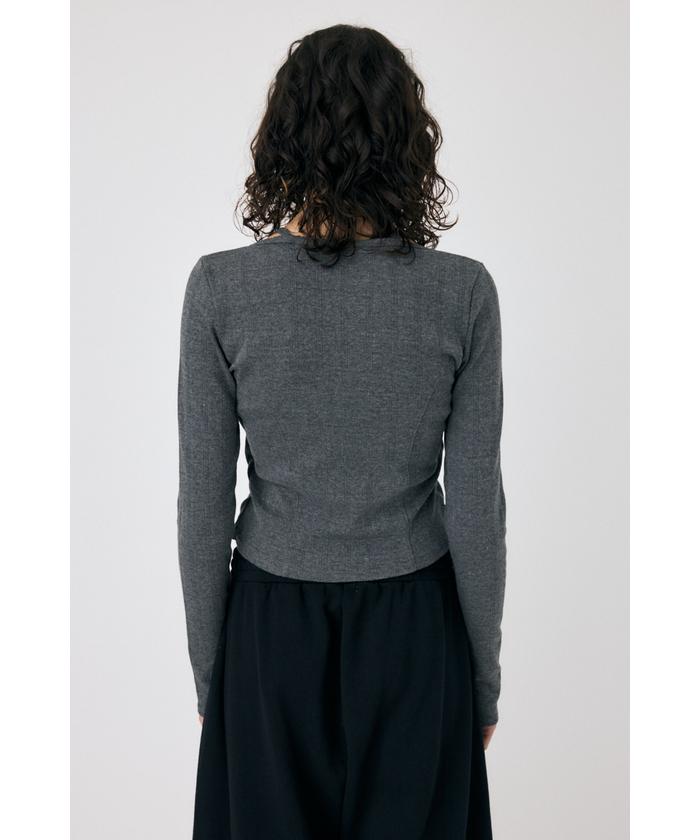 MOUSSY LAYERED 2WAY カーディガン MOUSSY | LAYERED 2WAY カーディガン (Tシャツ・カットソー(長袖