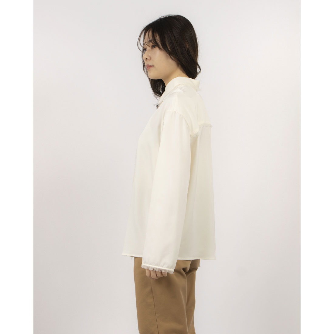 ブラウス シャツ CLANE W FACE FRINGE SHIRTS レディース CLANE ブラウス シャツ W FACE FRINGE SHIRTS レディース