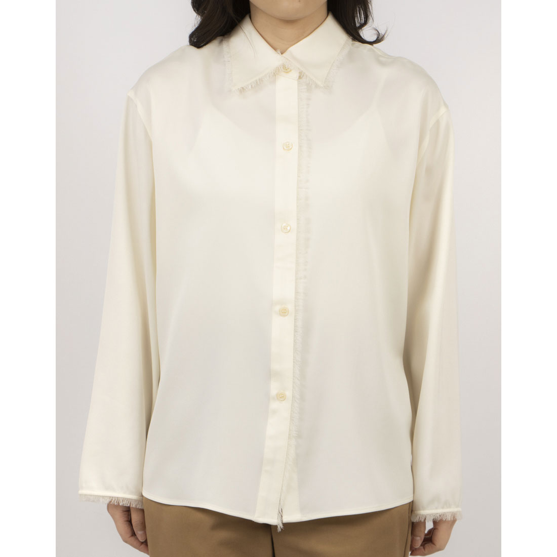 ブラウス シャツ CLANE W FACE FRINGE SHIRTS レディース CLANE ブラウス シャツ W FACE FRINGE SHIRTS レディース