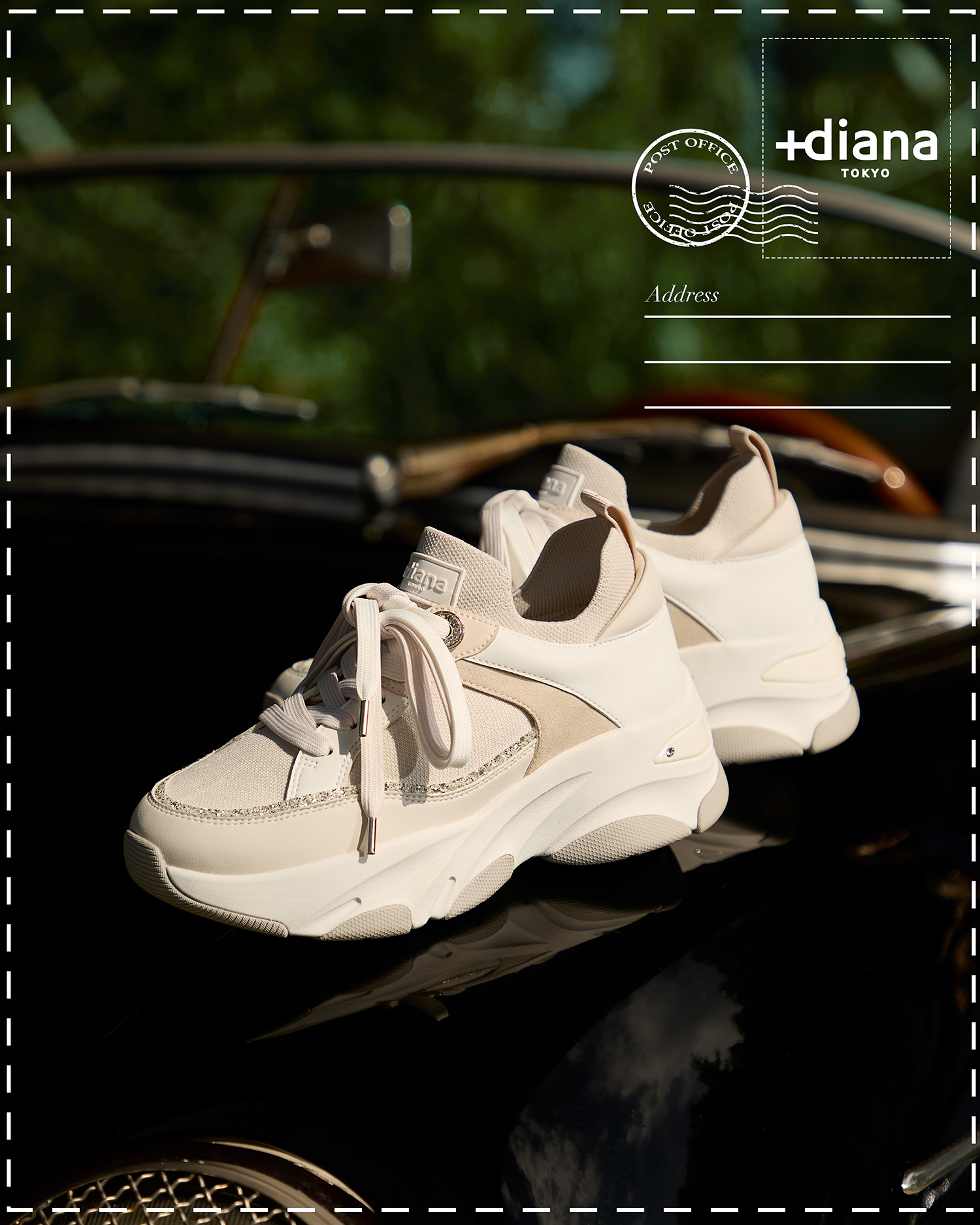 +dianaリサイクルニットコンビスニーカー 撥水加工】リサイクルニットコンビスニーカー（スニーカー）｜+
