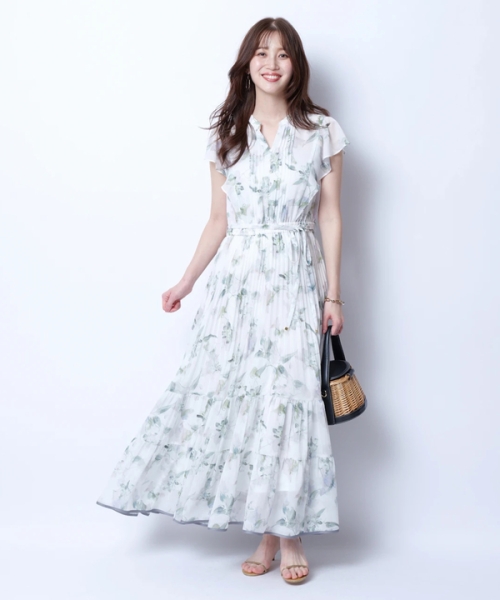 ジャスグリッティー JUSGLITTY アイビープリントワンピース