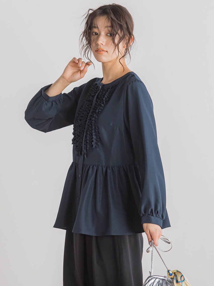 LAUTREAMONT / ロートレアモン 【WEB限定】ノースリーブフロントフリルブラウス≪手洗い可能≫ WEB限定】ノースリーブフロントフリルブラウス≪手洗い可能