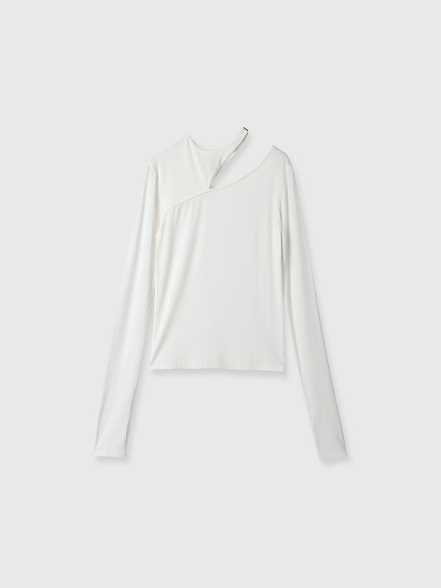 アニュアンス anuans カットアウトトップス （WHITE