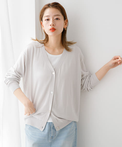 Sonny Label / サニーレーベル 『接触冷感』クールミストフレンチニットカーディガン Sonny Label｜『接触冷感』クールミストフレンチニット