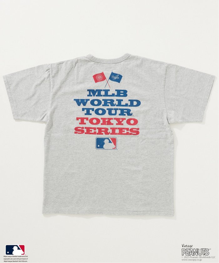 【新品/Lサイズ】PEANUTS別注MLB開幕戦ベースボールプリントTシャツ JOURNAL STANDARD relume｜PEANUTS 別注 MLB開幕戦 ベースボール