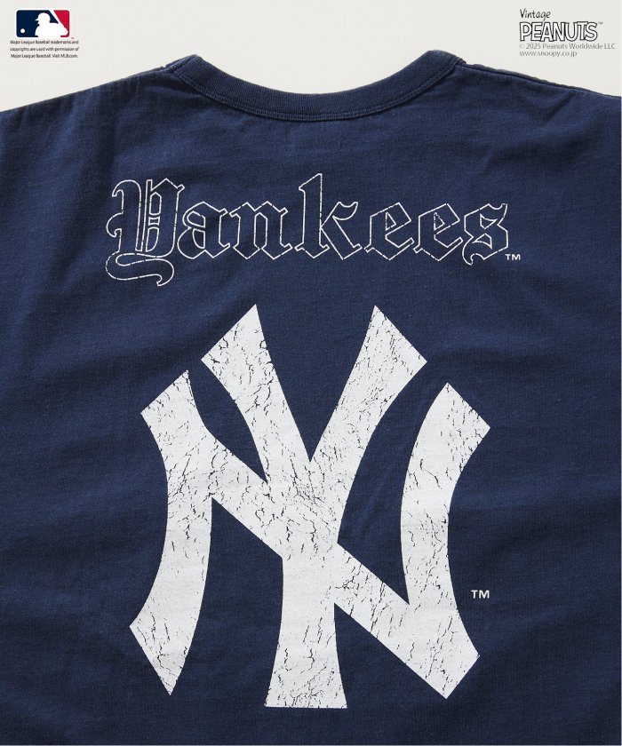 PEANUTS 別注 MLB開幕戦 ベースボール プリントTシャツ