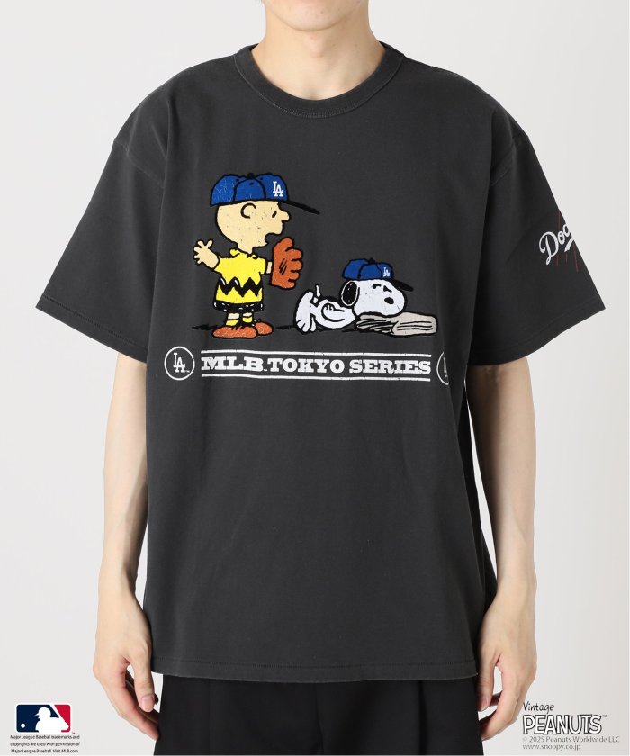 PEANUTS 別注 MLB開幕戦 ベースボールプリント　Tシャツ PEANUTS 別注 MLB開幕戦 ベースボール プリントTシャツ