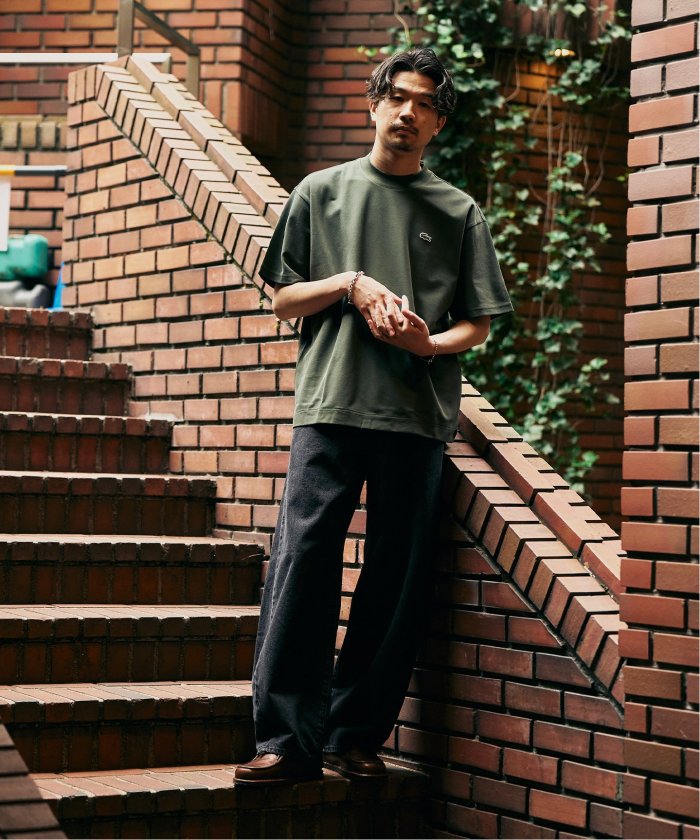 別注・完売必至 国内発 LACOSTE マイクロカノコ モックネックTEE LACOSTE tシャツ / ラコステ 417別注 マイクロカノコ モック