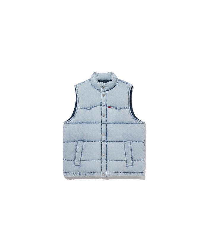 セール 50%OFF】ウエスタン ダウンベスト ブルー MARION セール 50%OFF】ウエスタン ダウンベスト ブルー MARION