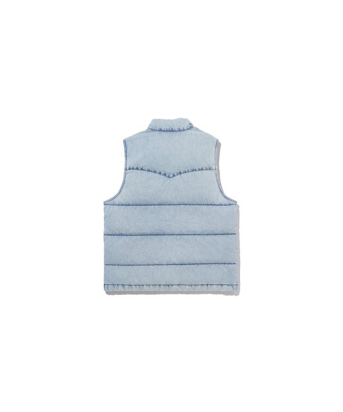 セール 50%OFF】ウエスタン ダウンベスト ブルー MARION セール 50%OFF】ウエスタン ダウンベスト ブルー MARION