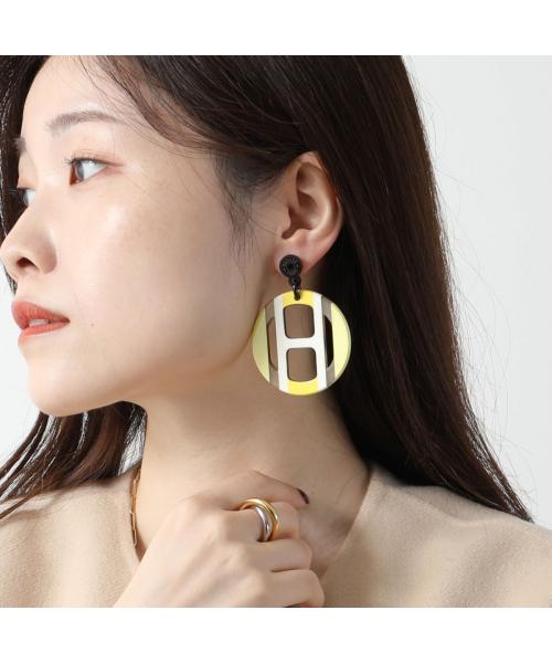 エルメス エキップピアス 057086FL バッファローホーン レディース 希少 エルメス エキップピアス 057086FL バッファローホーン