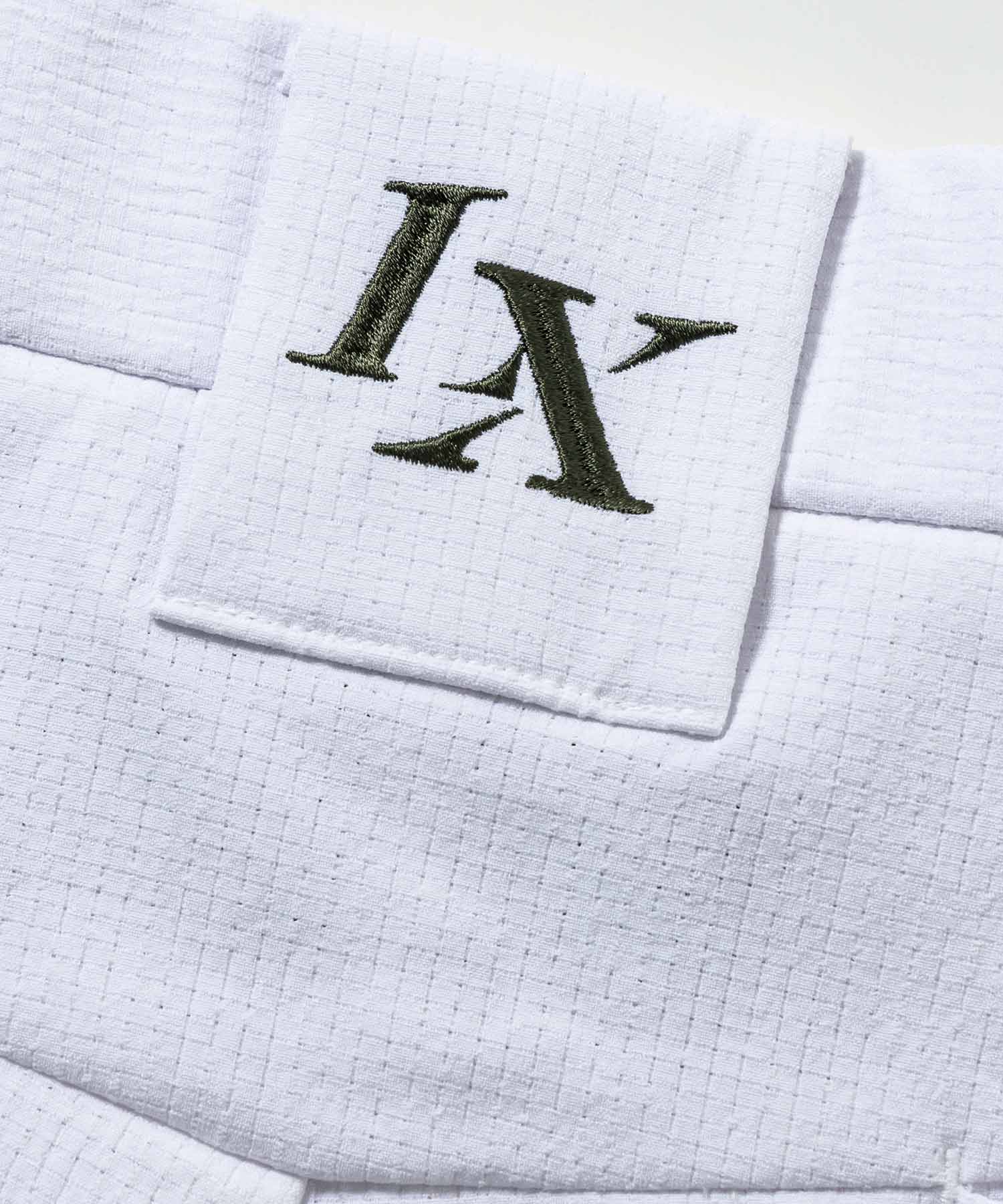M LUXEAKMPLUS サイドロゴ スーパーストレッチ パンツ ホワイト