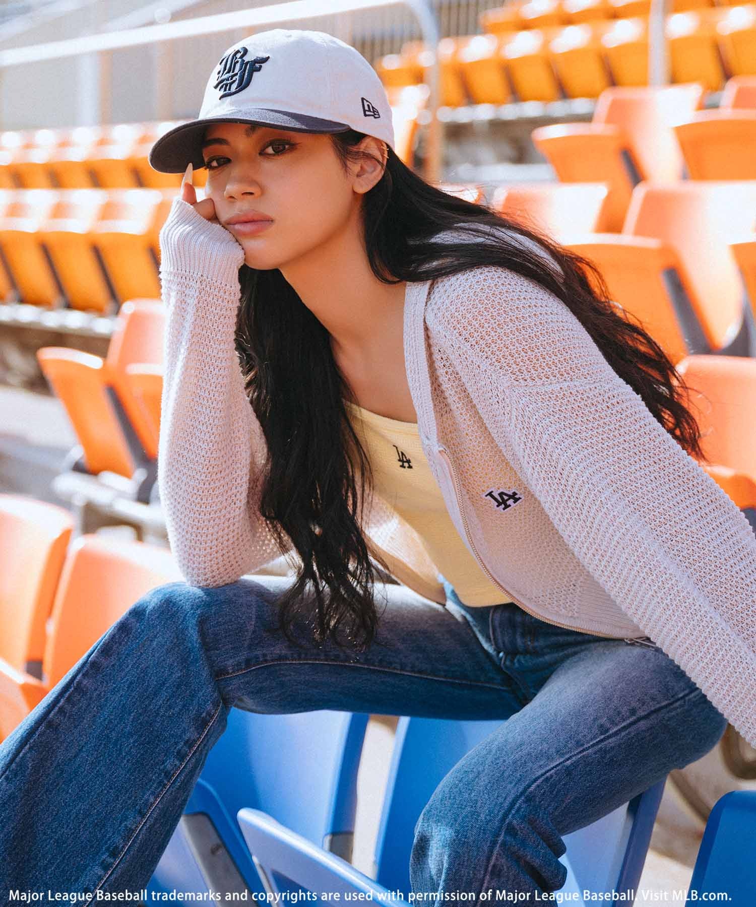 バック トゥー ザ フィールド （ビーティーティーエフ） BACK TO THE FIELD (BTTF) 【MLB】刺繍ワッペンメッシュニットZIP バック トゥー ザ フィールド BACK TO THE FIELD 【MLB】刺繍