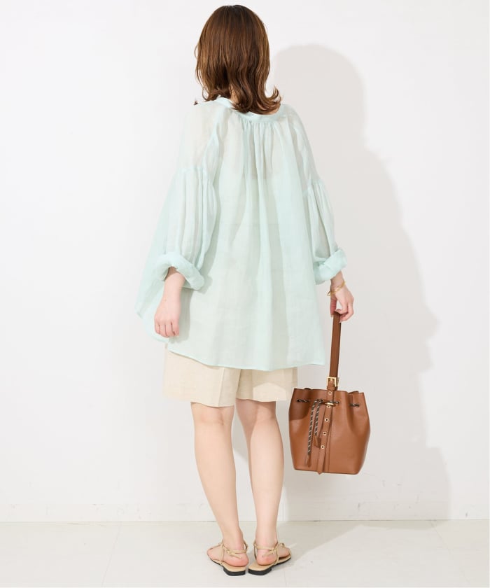 美品　⭐︎スローブイエナ⭐︎ ラミースキッパーシャツ 追加》ラミースキッパーシャツ（シャツ／ブラウス）｜SLOBE IENA
