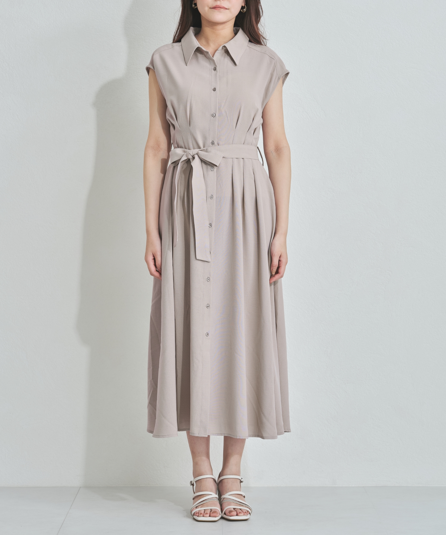 美品 mame マメ シャツ ワンピース ベージュ size2 mame - 美品 mame マメ シャツ ワンピース ベージュ size2の通販