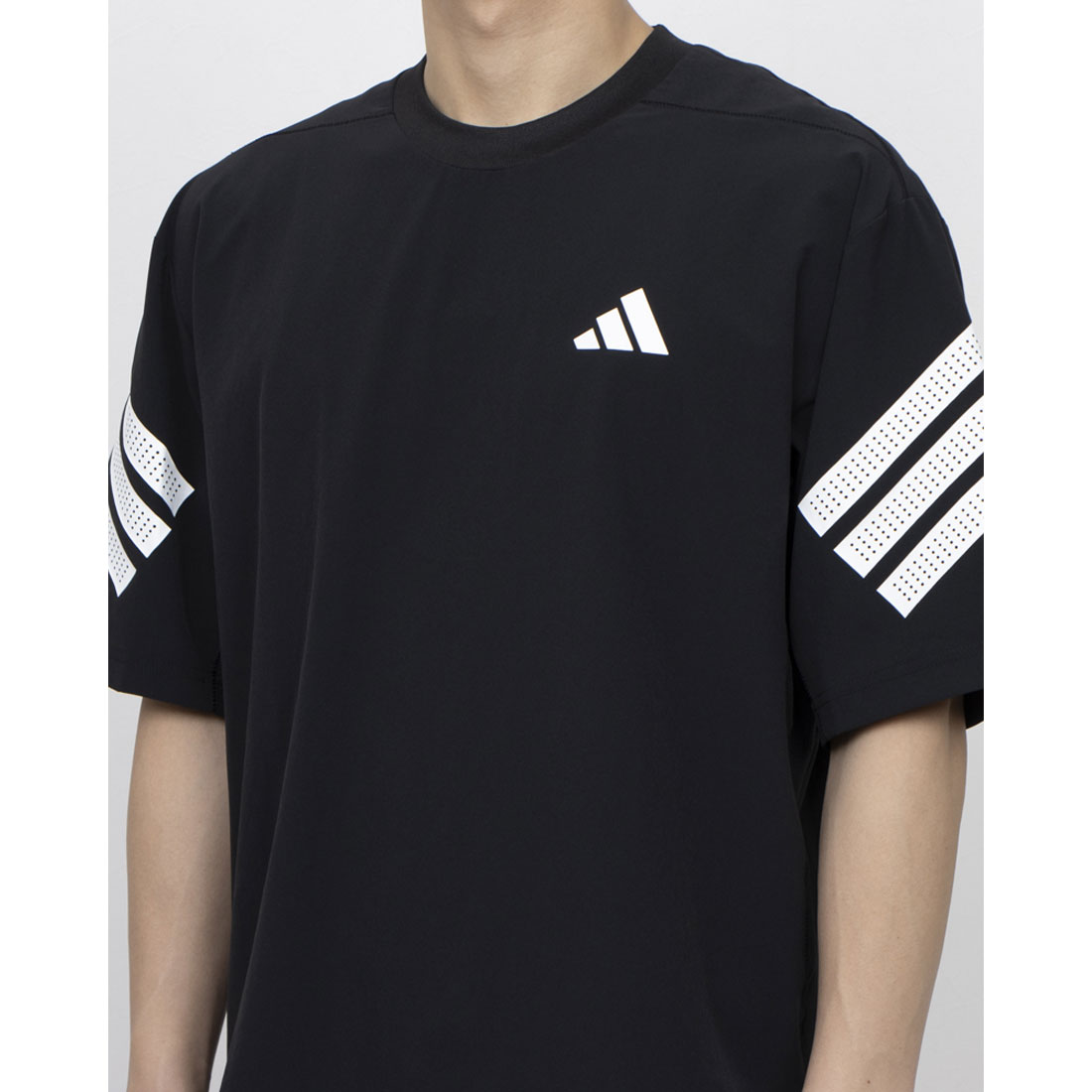 アディダス メンズ 半袖 Tシャツ ジム+ スリーストライプス
