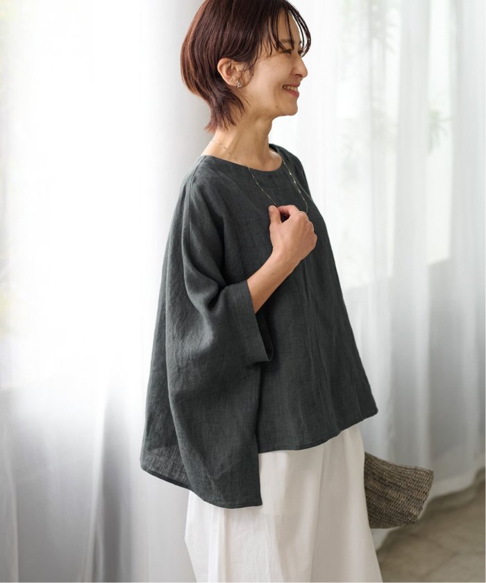 【新品】relume No.14フレンチリネンポンチョプルオーバー 追加》手洗い可 / No.14フレンチリネンポンチョプルオーバー