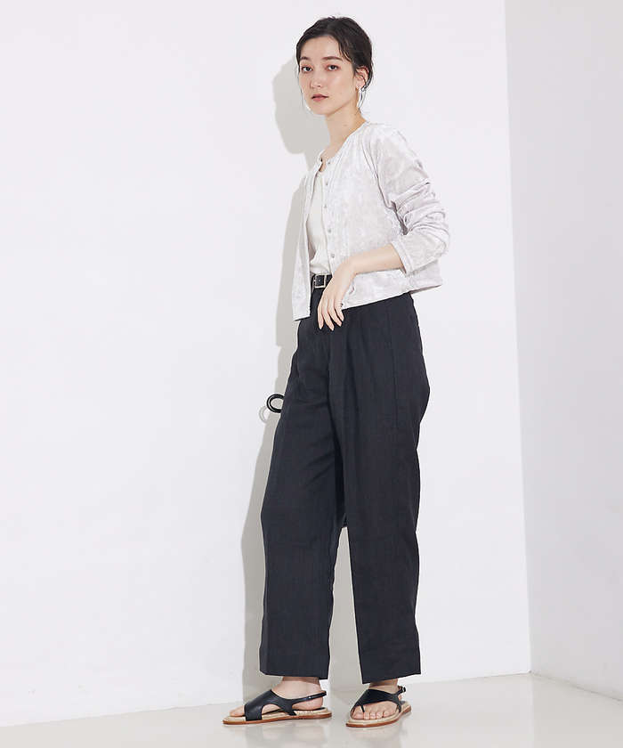 トリコットベロアショートカーデ セール 30%OFF】トリコットベロアショートカーデ(508042147