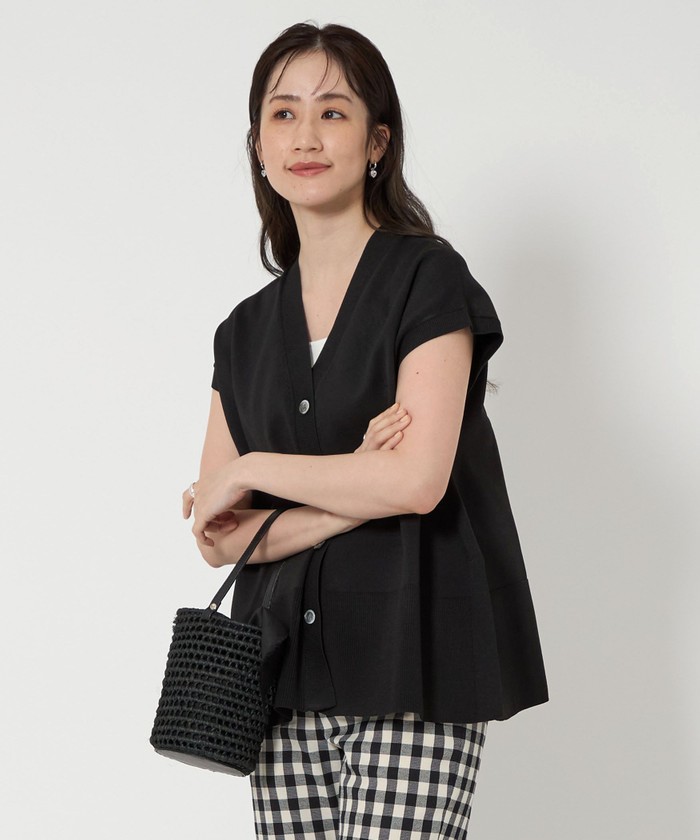 タグ付新品ユナイテッドアローズ ミニマル2WAY フレンチスリーブニットベスト UNITED ARROWS（ユナイテッドアローズ）の「ミニマル 2WAY