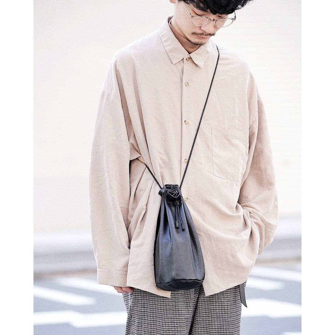 セール 30%OFF】リネーム Rename 本革 巾着バッグ(502795089