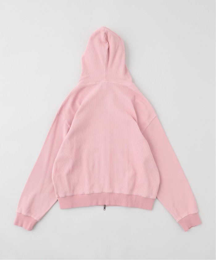 Washed Thermal Zip Hoodie｜WOKE EDGE｜フーディー