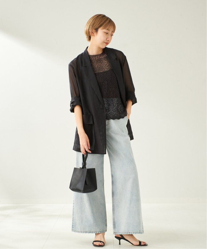 【美品】プラージュ　シアージャケット　ブラック プラージュ Plage SHEER ジャケット （ブラック